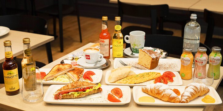Uno Due Tre: začněte den po italsku bohatou snídaní pro 1 či 2 osoby