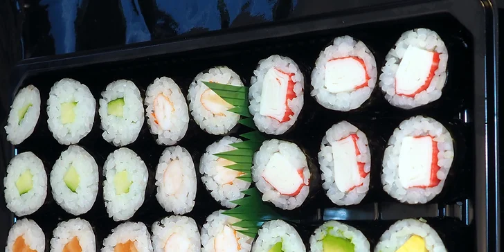 Sushi s rozvozem po Ostravě: do 90 minut u vás doma, menu s 14–56 čerstvými kousky