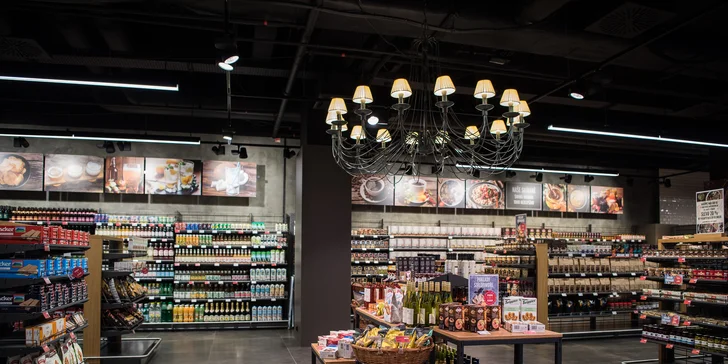 Poukazy na celý sortiment supermarketů a bister DELMART v hodnotě 200, 500 a 1000 Kč