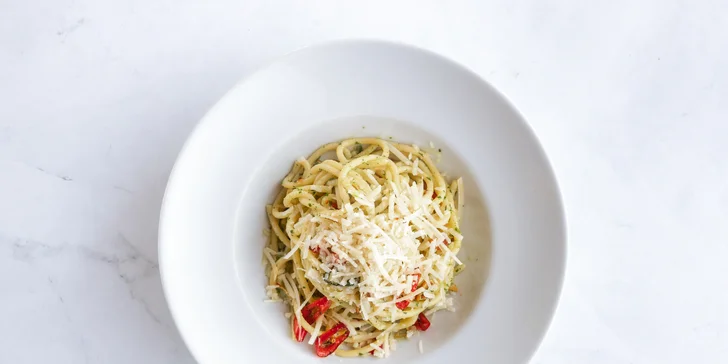 1 či 2 hlavní chody dle výběru z italské rodinné restaurace: salát, těstoviny, pizza i noky a risotta