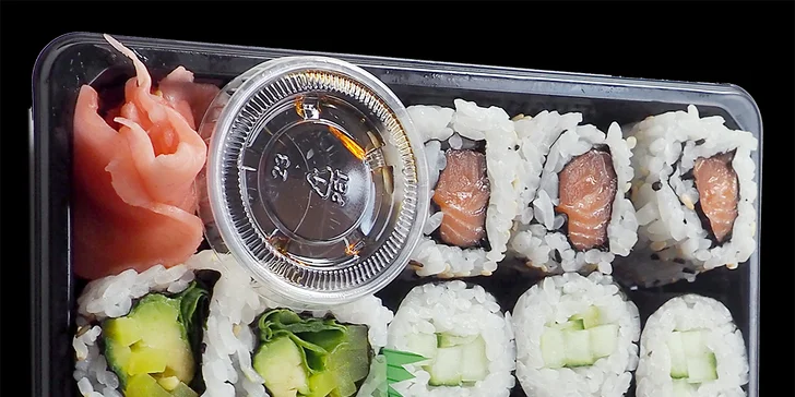 Sushi s rozvozem po Ostravě: do 90 minut u vás doma, menu s 14–56 čerstvými kousky