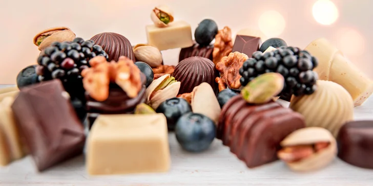 Čokoládové pralinky z Donut Café s rozvozem: 7, 21 nebo 42 kusů podle vašeho výběru