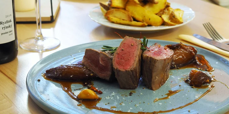 3chodové menu: vyzrálé hovězí plemene Black Angus z českého chovu