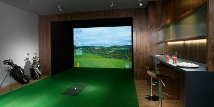 490 Kč za DVĚ hodiny na profesionálním golfovém simulátoru až pro ČTYŘI hráče! Luxusní Golf Lounge přímo u Tančícího domu se slevou až 50 %.