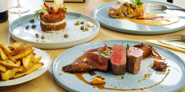 3chodové menu: vyzrálé hovězí plemene Black Angus z českého chovu