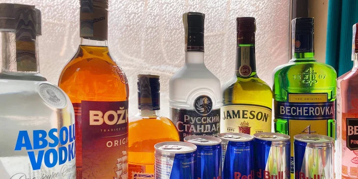 Otevřené vouchery na rozvoz alkoholu: rum, gin, pivo i vodka nebo sekt do 60 min. u vašich dveří