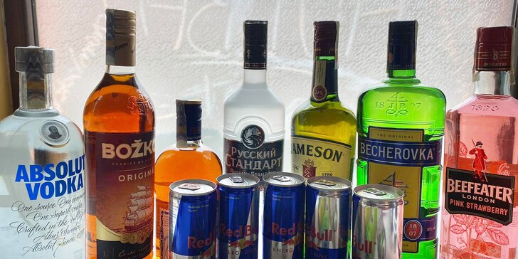 Otevřené vouchery na rozvoz alkoholu: rum, gin, pivo i vodka nebo sekt do 60 min. u vašich dveří