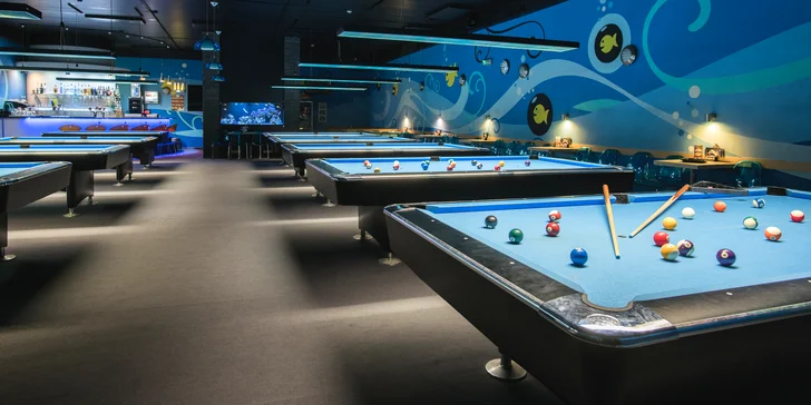 Karambol nebo billiard na profi stole a k tomu pizza dle výběru