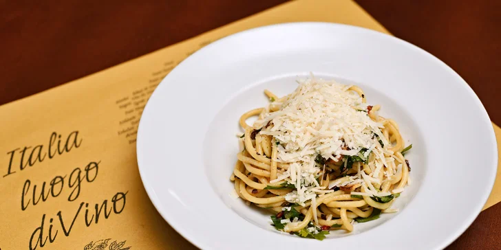 1 či 2 hlavní chody dle výběru z italské rodinné restaurace: salát, těstoviny, pizza i noky a risotta