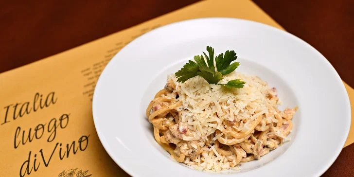 1 či 2 hlavní chody dle výběru z italské rodinné restaurace: salát, těstoviny, pizza i noky a risotta