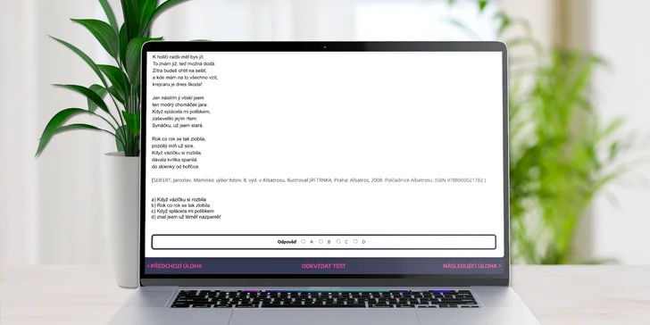 Online aplikace s testy k přijímačkám na SŠ a víceletá gymnázia: čeština a matematika