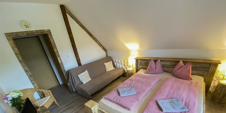 Pobyt v oblíbeném venkovském sídle Gazdovský dvor v Bešeňové s mini wellness