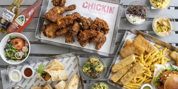 Voucher na 300–700 Kč do bistra Chickin: speciality z farmářských kuřat, přílohy i nápoje