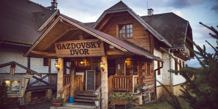 Pobyt v oblíbeném venkovském sídle Gazdovský dvor v Bešeňové s mini wellness