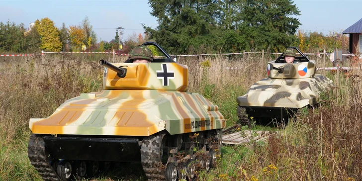 Staňte se tankistou: jízda v minitanku na 10 nebo 15 min. pro 1 osobu