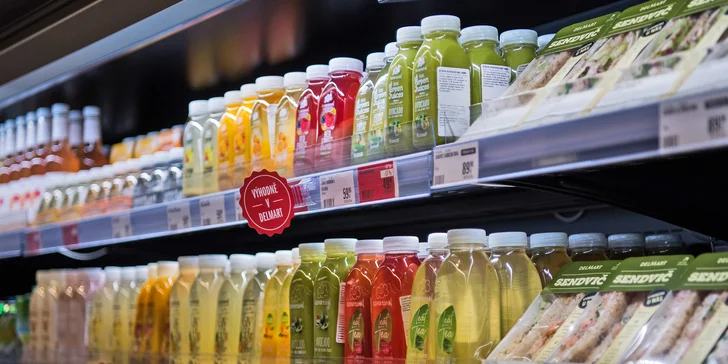 Poukazy na celý sortiment supermarketů a bister DELMART v hodnotě 200, 500 a 1000 Kč