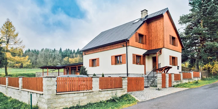 Relaxační pobyt uprostřed Jeseníků: pokoj Deluxe i chata jen pro vás, snídaně a wellness