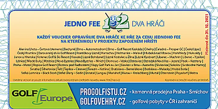 12 voucherů na zvýhodněné fee: přijďte ve dvou, zaplaťte jedno fee