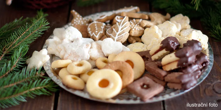 1–3 kg lahodného vánočního cukroví: 8 druhů, poctivé suroviny, možnost osobního vyzvednutí