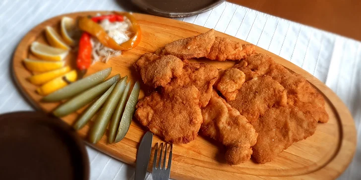 Řízečky z krkovice naložené v láku ze soli a česneku pro 1 či pro 2 osoby
