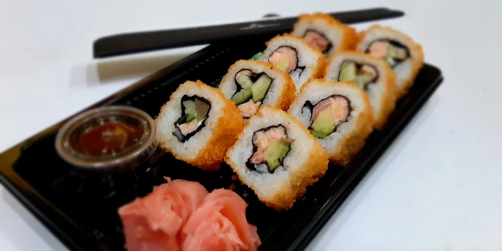 Dva vyladěné sushi sety kousek od centra Brna s možností odnosu s sebou