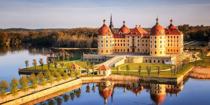 Moritzburg - kouzelný zámek. Poskytl prostory pohádce Tři oříšky pro popelku.