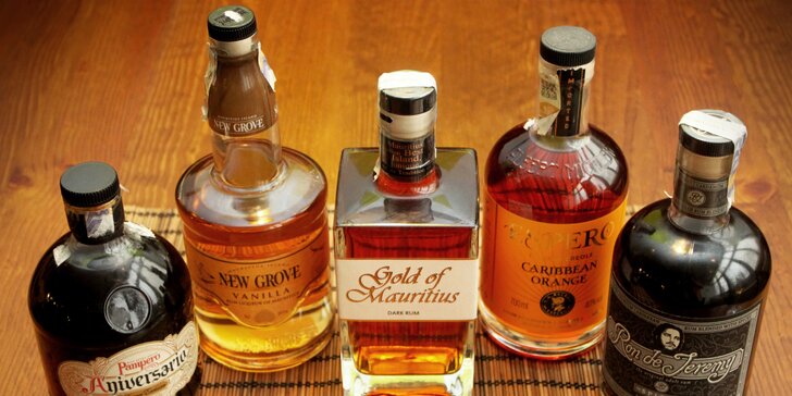 Degustace jemnějších i klasických rumů z celého světa pro 1 nebo 2 osoby