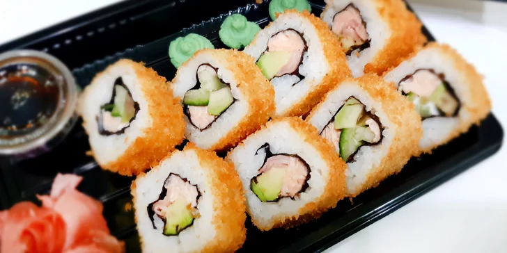 Dva vyladěné sushi sety kousek od centra Brna s možností odnosu s sebou