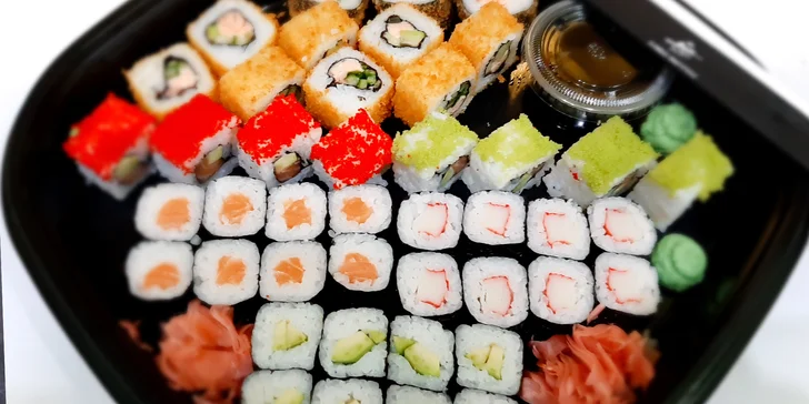 Dva vyladěné sushi sety kousek od centra Brna s možností odnosu s sebou