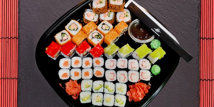 Dva vyladěné sushi sety kousek od centra Brna s možností odnosu s sebou