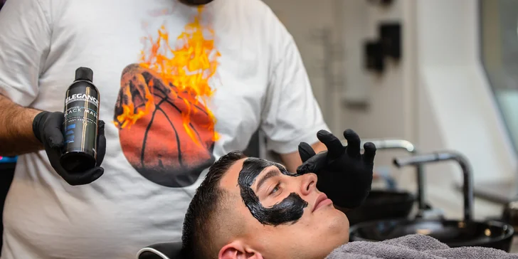 Aplikácia black mask v Bylondo Barber