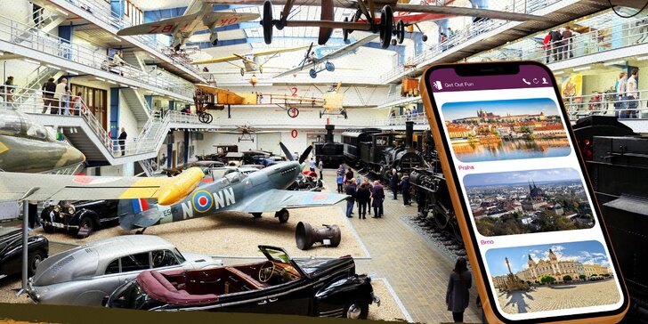 Mobilní hra mezi exponáty technického muzea až pro 4 osoby