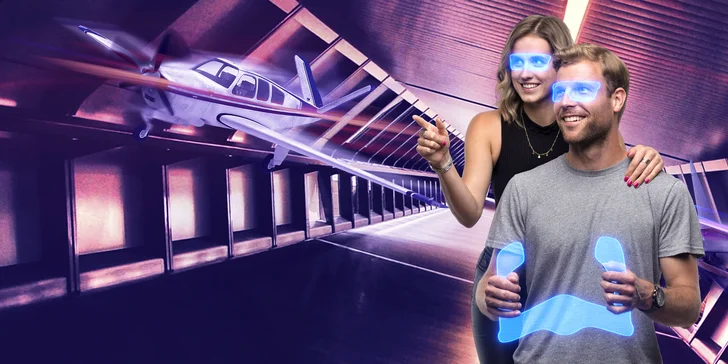 20 min. na VR leteckém simulátoru s nejmodernější technologií pro 2 osoby
