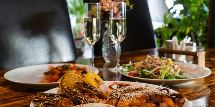 Degustace rybích specialit. Menu pro dvě osoby včetně dezertu, kávy a prosecca