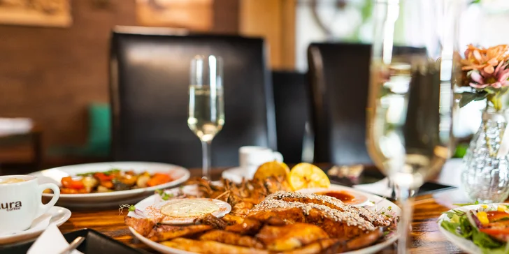 Degustace rybích specialit. Menu pro dvě osoby včetně dezertu, kávy a prosecca