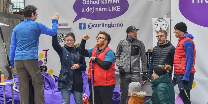 Curling: vstup na turnaj pro veřejnost nebo startovací balíček pro začátečníky