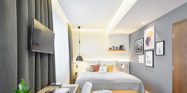 Ve dvou jako ve snu: pobyt v designovém hotelu na Novém Městě se snídaní i privátním wellness
