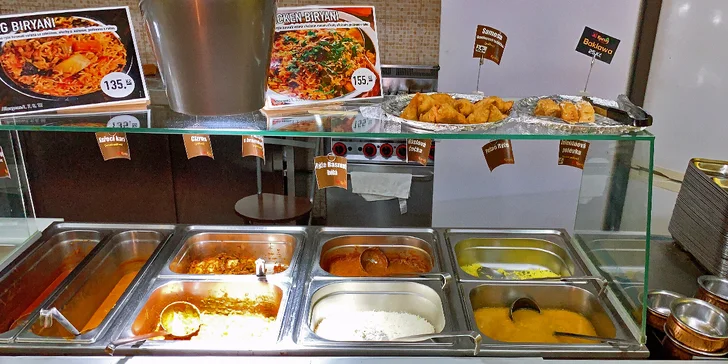 500 g jakéhokoliv jídla z bufetu v indickém bistru Al Karim