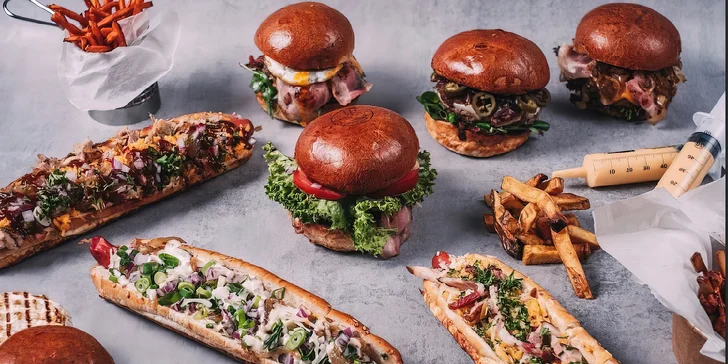 Foodtruck Burgeritos: nadupané burgery či hot dogy s hranolky i nápoji pro 1–3 osoby