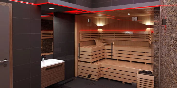 60–90 minut romantiky v novém privátním wellness: vířivka, sauna a třeba i sekt pro zamilovaný pár