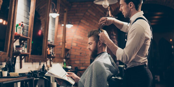 Barber péče pro pány: střih, úprava vousů, masáž hlavy i kompletní balíček