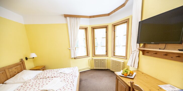 Relax ve Špindlerově Mlýně pro pár i rodinu: snídaně či polopenze, wellness i masáž