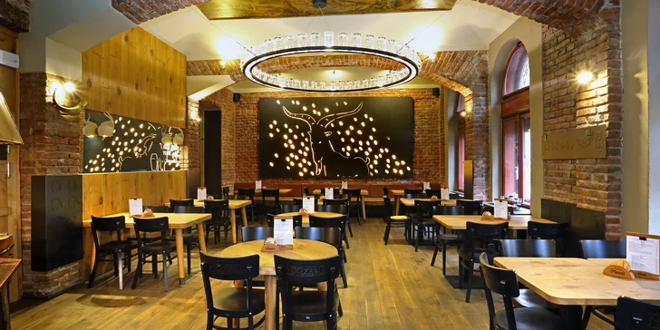 3chodové menu v centru Prahy: kuřecí prsíčka, vepřový steak i dezert