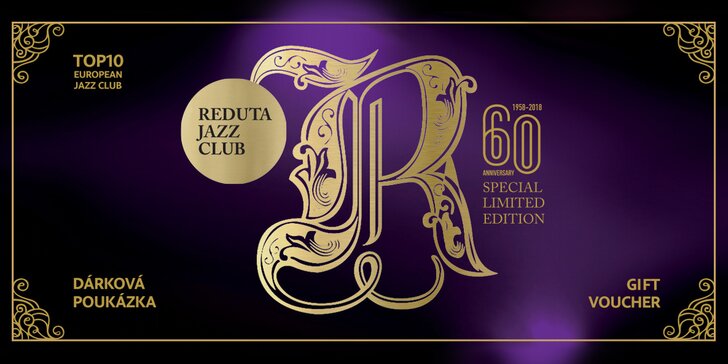 Dárkový poukaz v hodnotě 1000 Kč na jakýkoli koncert v Jazz Clubu Reduta: koncerty pro rok 2023
