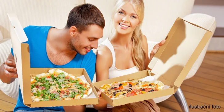 2× pizza o průměru 32 cm i s rozvozem: výběr z 11 druhů včetně šunkové, žampionové či brokolicové