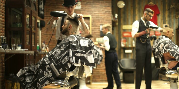 Barber péče pro pány: úprava vousů, holení, střih i kompletní balíčky s foukáním a stylingem