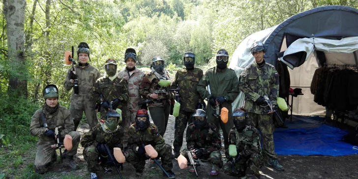 Zažijte adrenalin: 4 hod. paintballu na tankodromu v Kroměříži až pro 12 hráčů