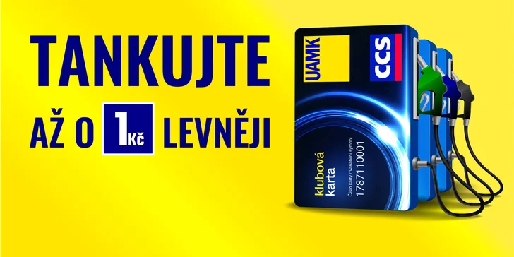 Klubová karta ÚAMK: sleva na pohonné hmoty až 1 Kč na litr a 20% sleva na asistenční služby