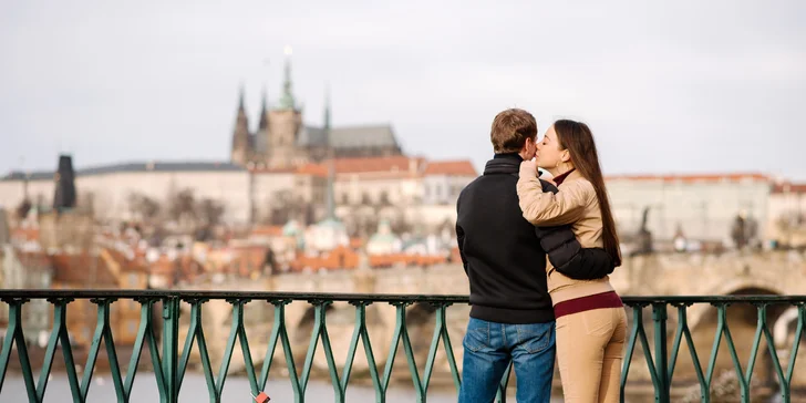 Pražská romance v penzionu se snídaní, možnost privátního wellness