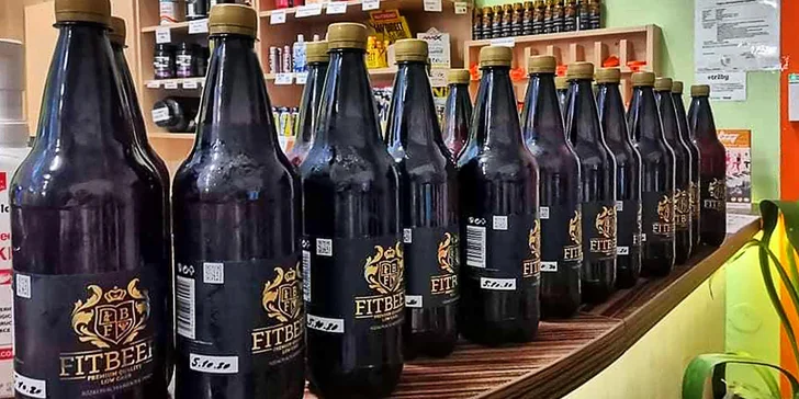 „Na jedno“ bez výčitek: 3–15 litrů nízkosacharidového piva Fit Beer stočeného do pet lahví